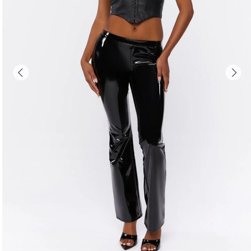 SOLD - LOW RISE LEATHER PANTS - Picture 4 of 4